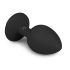 Easytoys Diamond - Black Small Anal Plug with White Gem