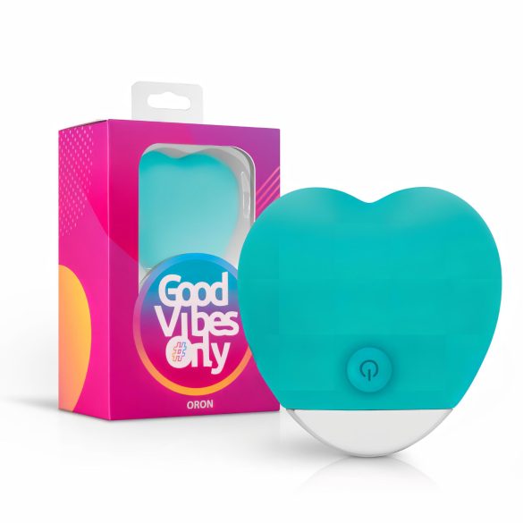 Good Vibes Oron - Rechargeable Heart-Shaped Clitoral Vibrator (Turquoise)