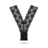 Pantyrebel - Rechargeable Lace Vibrating Thong with Radio Control - Black (S-L)