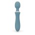 Bloom Orchid Wand - rechargeable massaging vibrator (turquoise)