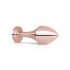Rosy Gold Butt Plug - Black Gem Anal Plug (Rose Gold)