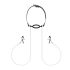 Bedroom Fantasies - Silver & Black Mouth Gag and Nipple Clamps