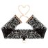 Rosy Gold - Black Collar and Wrist Cuffs
