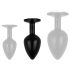 Easytoys Anal Collection - Metal Anal Plug with Gem - M (Black)