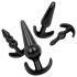 EasyToys - 4-Piece Anal Plug Set (Black)