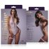 Christine - Open-Front Bodysuit Set (White) - L/XL