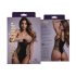 Christine - Open-Front Bodysuit - Black - Sizes S-L