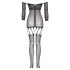 Christine - Sheer Mesh Catsuit - Black - XS-XL