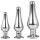 Gleaming Love - Silver Anal Plug Set (3-Piece)