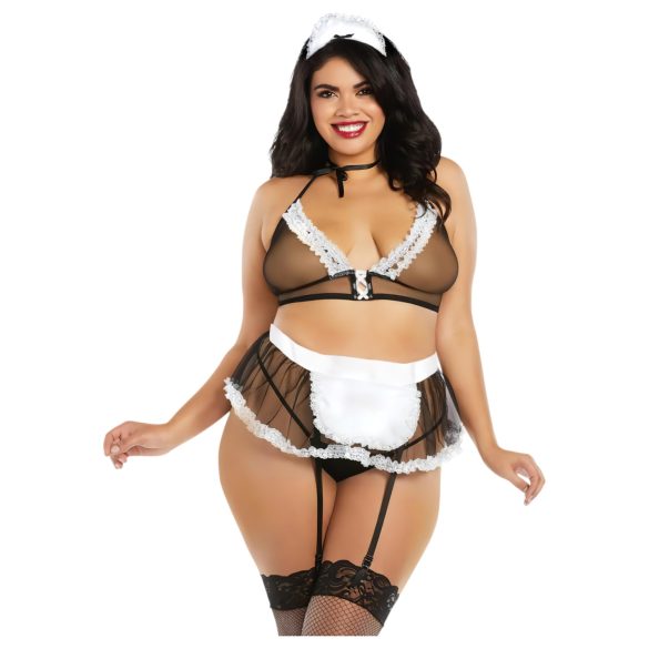 Dreamgirls Plus Size Sheer Mesh Maid Costume (XL-XXL)