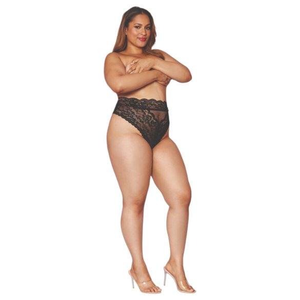 Dreamgirls - High-Waisted Lace Panty (Black)