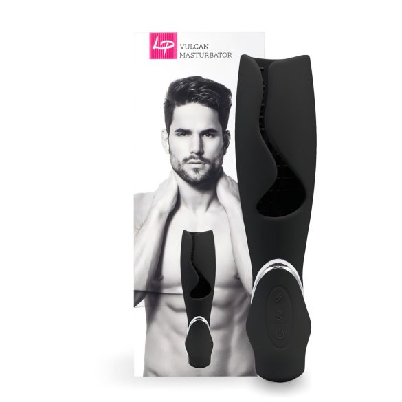 LoversPremium Vulcan - Rechargeable, Waterproof Black Masturbator