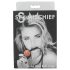 S&M - Silicone Mouth Gag with Faux Leather Strap (Red)