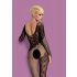 Obsessive F210 - Rose Lace Long-Sleeve Bodysuit - Black (S-L)