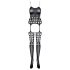 Obsessive G310 - Black Polka Dot Fishnet Set (S-L)