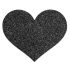 Bijoux Indiscrets Flash - Heart-Shaped Nipple Covers (Black)