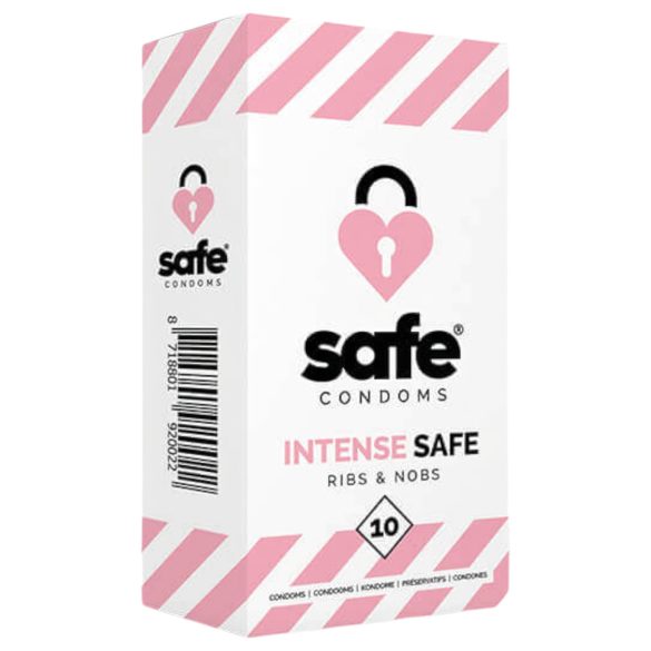 SAFE Intense - Ribbed & Dotted Condoms (10 Pack)