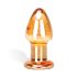 GLAS Over Easy - glass anal plug (gold)