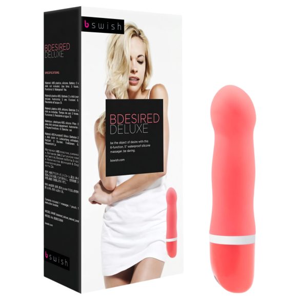 B SWISH Bdesired Deluxe - Wavy Vibrator (Coral)