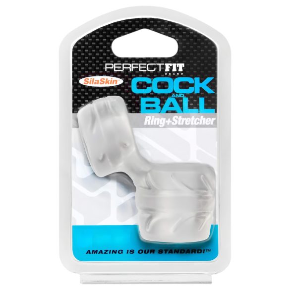 SilaSkin Cock and Ball Stretching Ring (White)