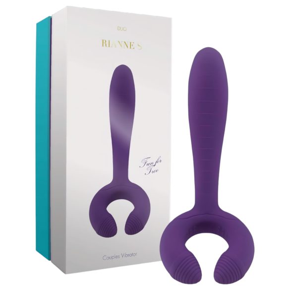Rianne Duo - Waterproof Rechargeable Couple's Vibrator (Purple)