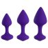 FEELZTOYS Bibi - Purple Anal Plug Set (3-Piece)