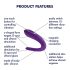 Satisfyer Double Classic - Waterproof Rechargeable Couple's Vibrator (Purple)