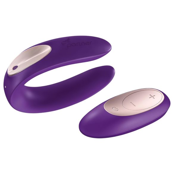 Satisfyer Double Plus Remote - Purple Rechargeable Couple's Vibrator