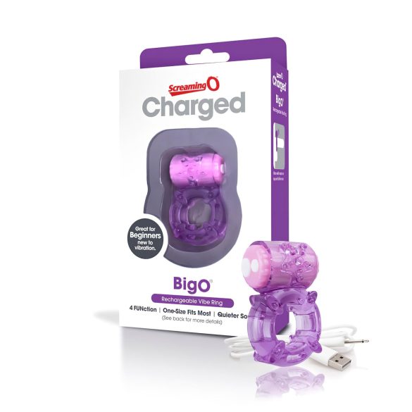 Screaming O BigO - Rechargeable, Vibrating Ring (Purple)