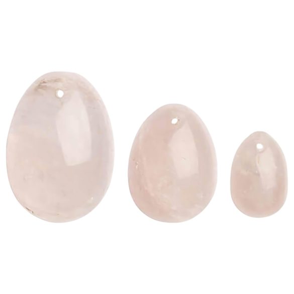 La Gemmes Yoni - Rose Quartz Kegel Ball Set (3 Pieces)