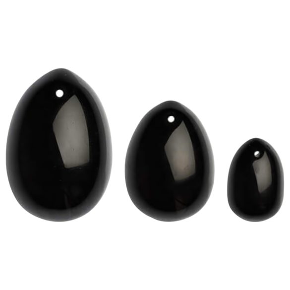 La Gemmes Yoni - Geisha Ball Set - Black Obsidian (3 pcs)