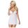 Obsessive 810-BAB-2 - Lace Babydoll & Thong Set (White) - L/XL