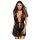 Obsessive Alluria - Lace Robe & Thong Set (Black) - L/XL