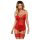 Obsessive Lovica - Lace Garter Top & Thong Set (Red) - L/XL