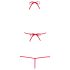 Obsessive Luiza - Tulip-Embellished Strappy Bodysuit - Red (S/M)