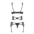 Obsessive Frivolla - Spicy Lace Lingerie Set (Black)