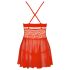 Obsessive 838-BAB-3 - Spicy Lace Babydoll & Thong Set (Red)