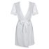 Obsessive Miamor Lace Sleeve Robe with Thong (White) - L/XL