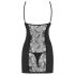 Obsessive Heartina - Black Nightdress & Thong Set