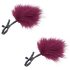 S&M - Feathered Nipple Clips (Red)