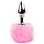FEELZTOYS - Metal Bunny Tail Anal Plug (Silver-Pink)