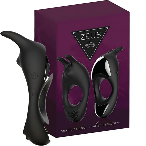 FEELZTOYS Zeus - Rechargeable Vibrating Ring (Black)