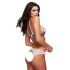 Baci - Floral Lace Lingerie Set with Open-Back Panties - M/L