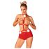 Obsessive Ms. Reindy - Women's Reindeer Costume Set (2-Piece) - Red - M/L