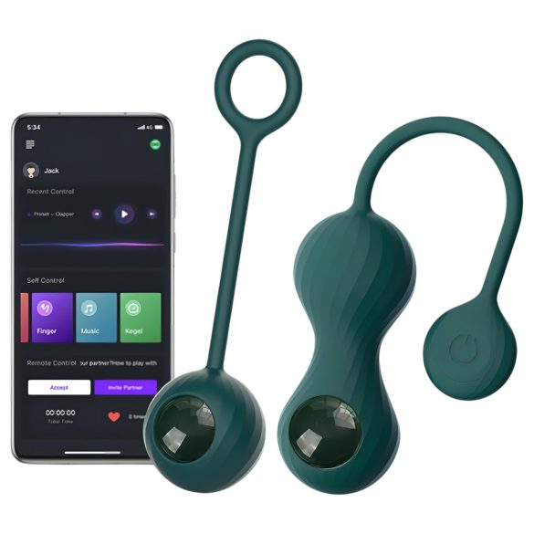 Magic Motion Crystal Duo - Smart Kegel Ball Set (Green)