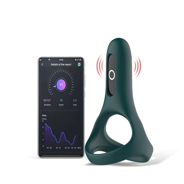 Magic Motion Rise - Smart Rechargeable Vibrating Ring (Green)